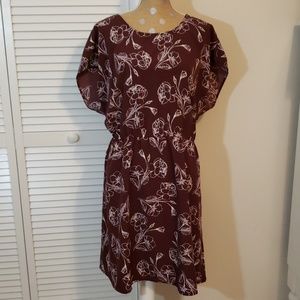 Maroon floral Old Navy dress